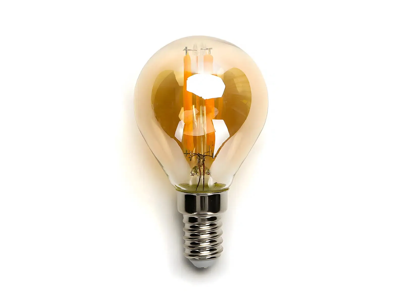 E27 LED Lamp filament P45 4W 2200K Amber dimbaar