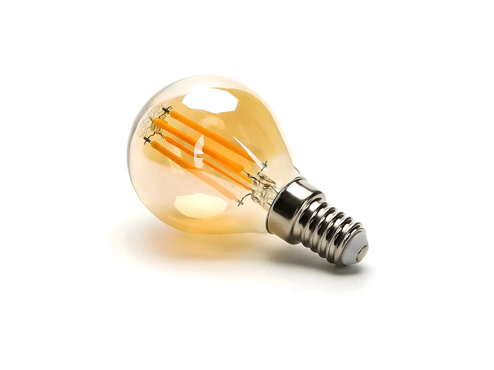 E27 LED Lamp filament P45 4W 2200K Amber dimbaar