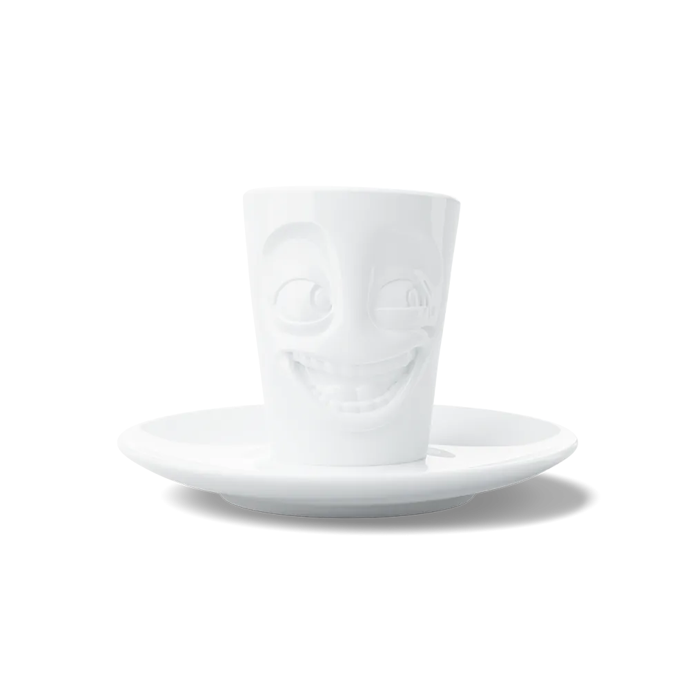 Espresso Cup with Saucer, Joking Face