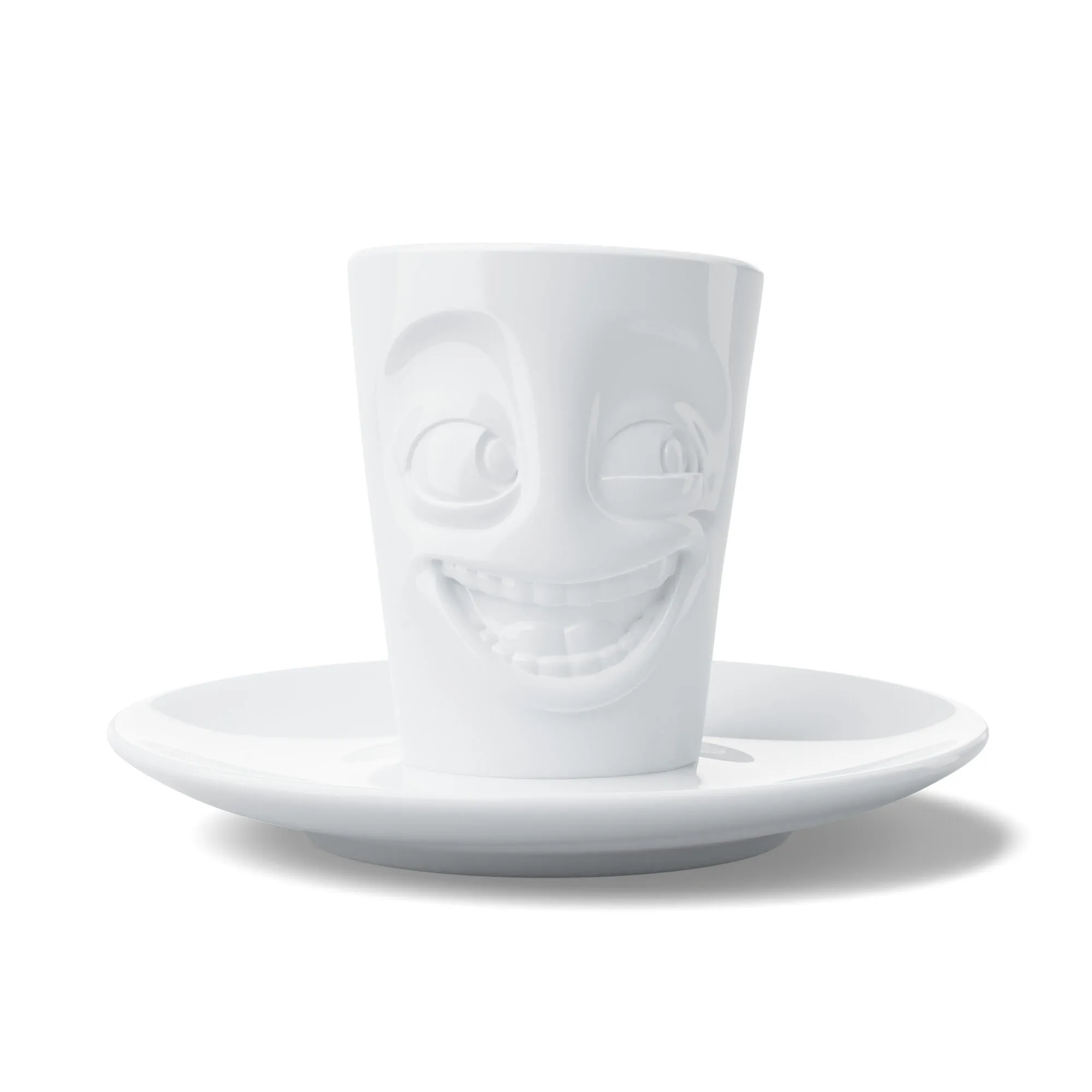 Espresso Cup with Saucer, Joking Face