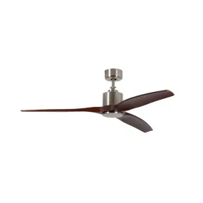 Eurolux F75DWSC 3 Blade 28W Dark Wood and Satin Chrome Fan