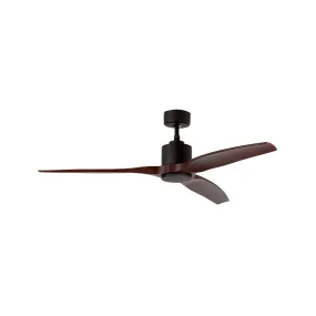 Eurolux F78DW 3 Blade 28W Dark Wood and Satin Chrome Fan