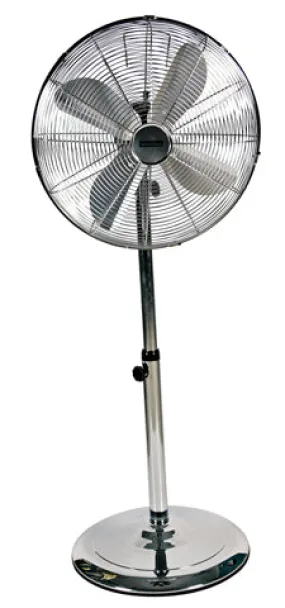 Eurolux Standing Fan 4 Blades Satin Chrome