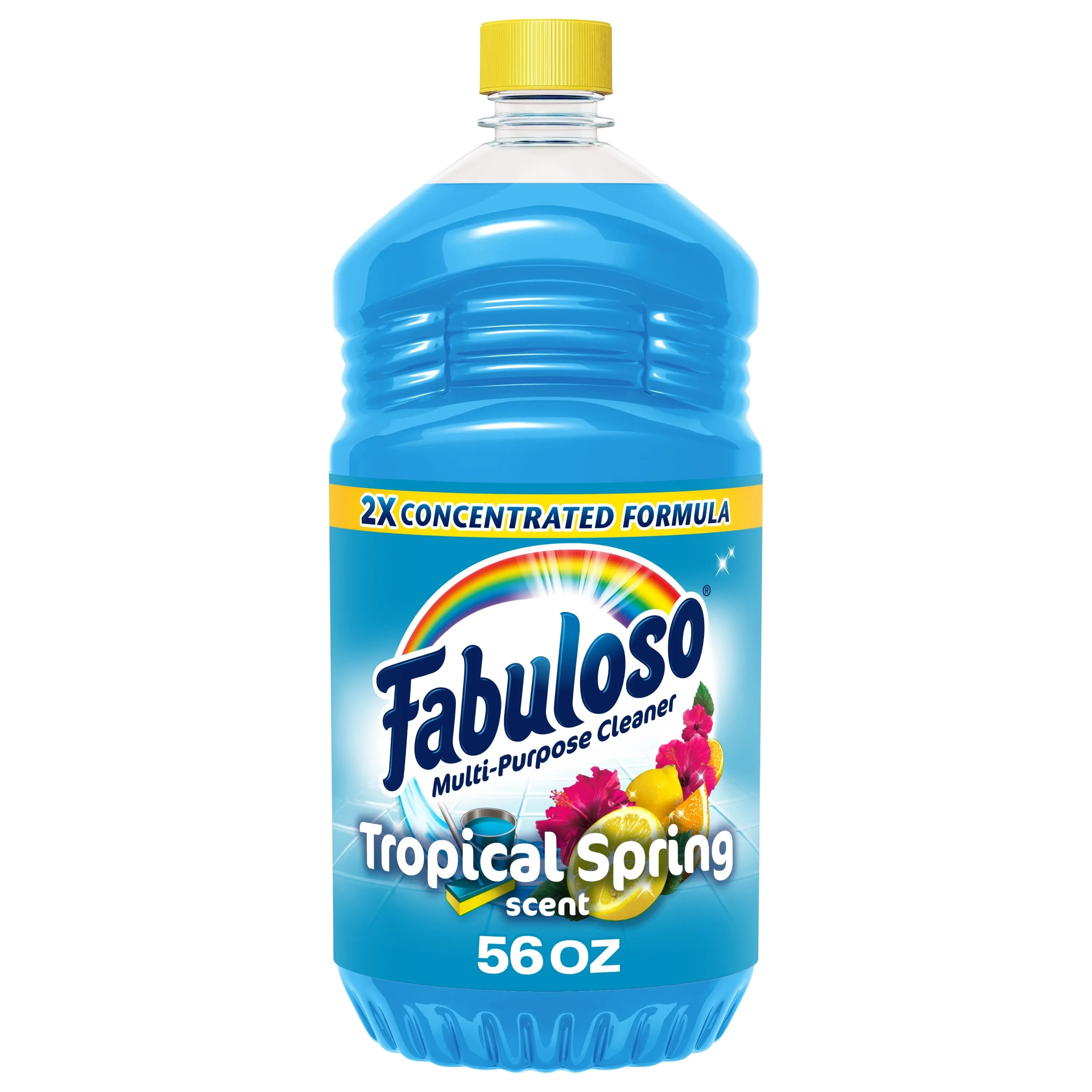 Fabuloso Multi-Purpose Cleaner, 2X Concentrated Formula, Tropical Spring Scent, 56 oz