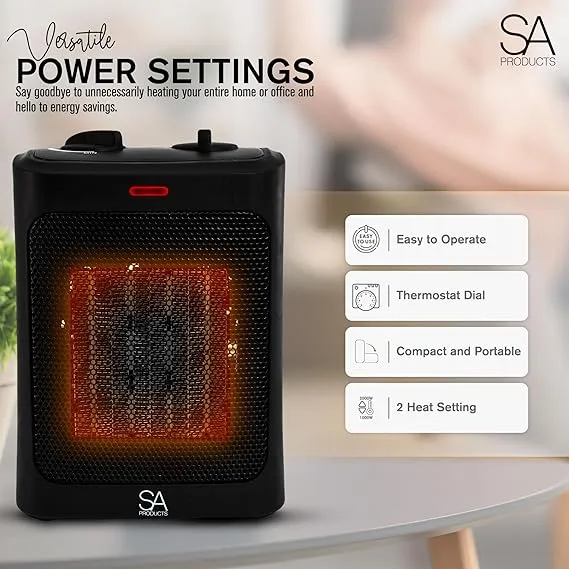 Fan Heater Ceramic mini 2000W | 1200W (2 settings plus fan mode)