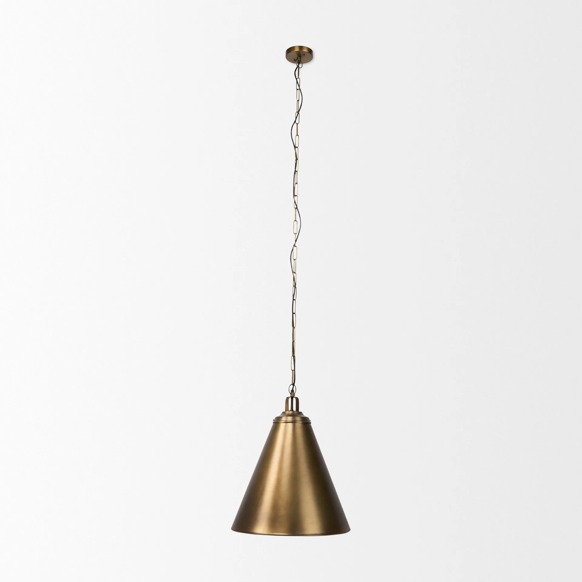 Felicity Metal Cone Pendant in Gold