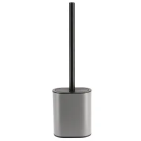 Flat Silicone Toilet Brush with Metal Holder