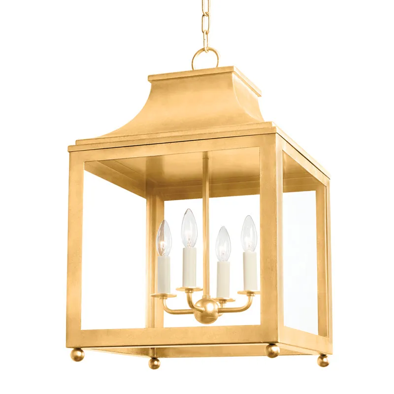 Four Light Pendant from the Leigh Collection in Vintage Gold Leaf Finish by Mitzi