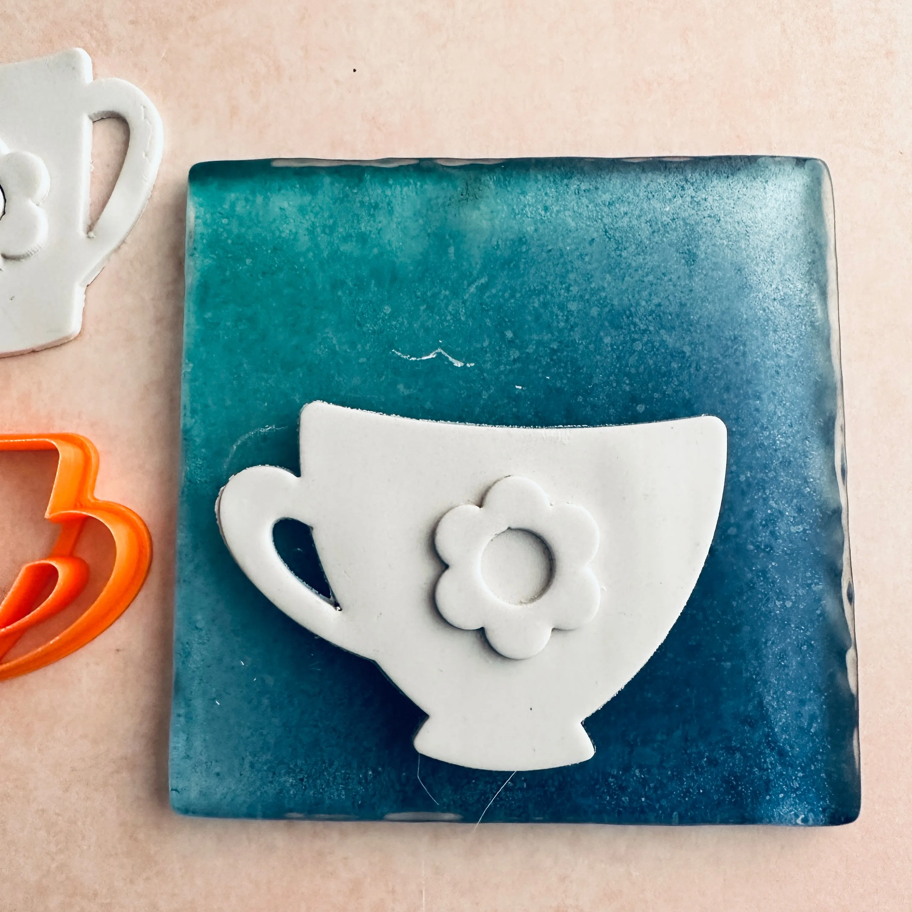 Fragrant Cup of Tea and Coffee mug polymer clay cutter set