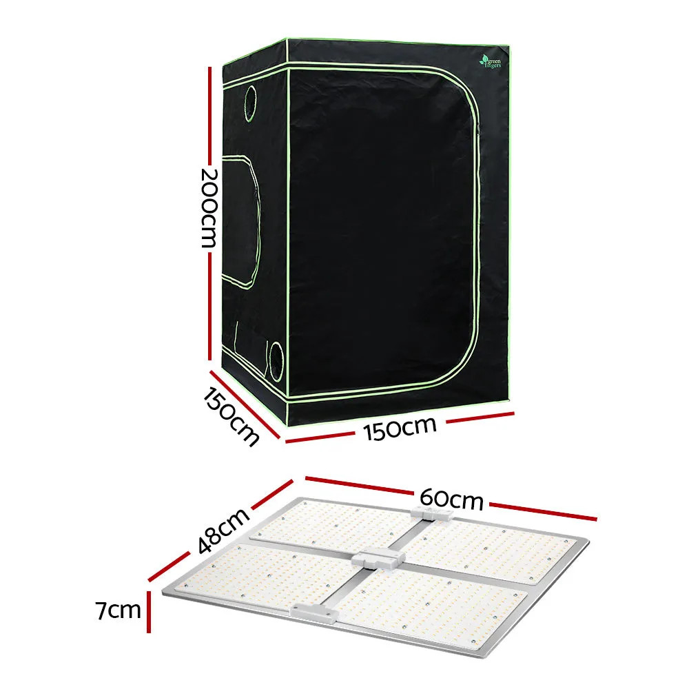 Full-Spectrum 4500W LED Grow Tent Light Kit, 150x150x200CM - Greenfingers