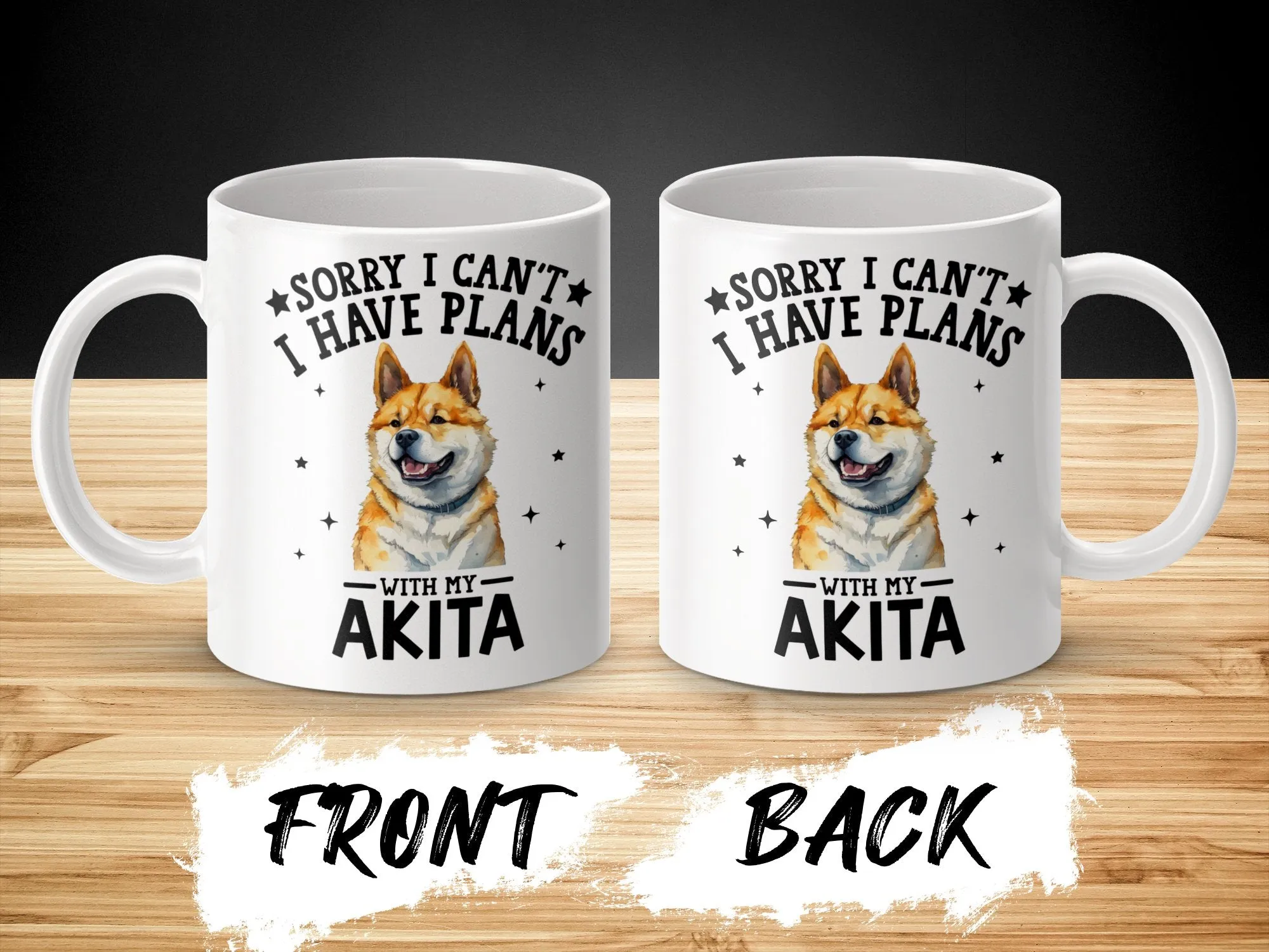 Funny Dog Themed Coffee Mug With Akita Design Mug