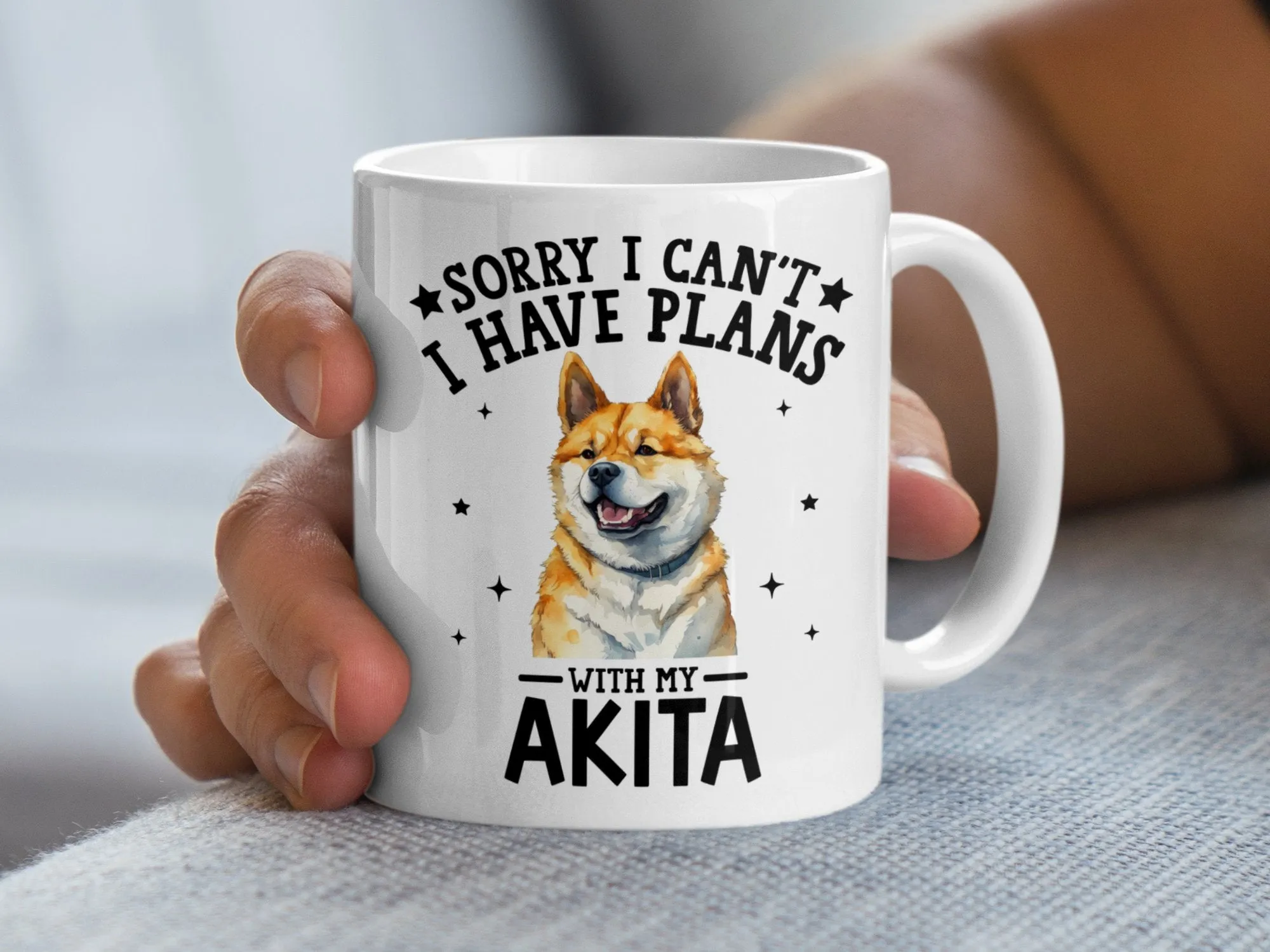 Funny Dog Themed Coffee Mug With Akita Design Mug