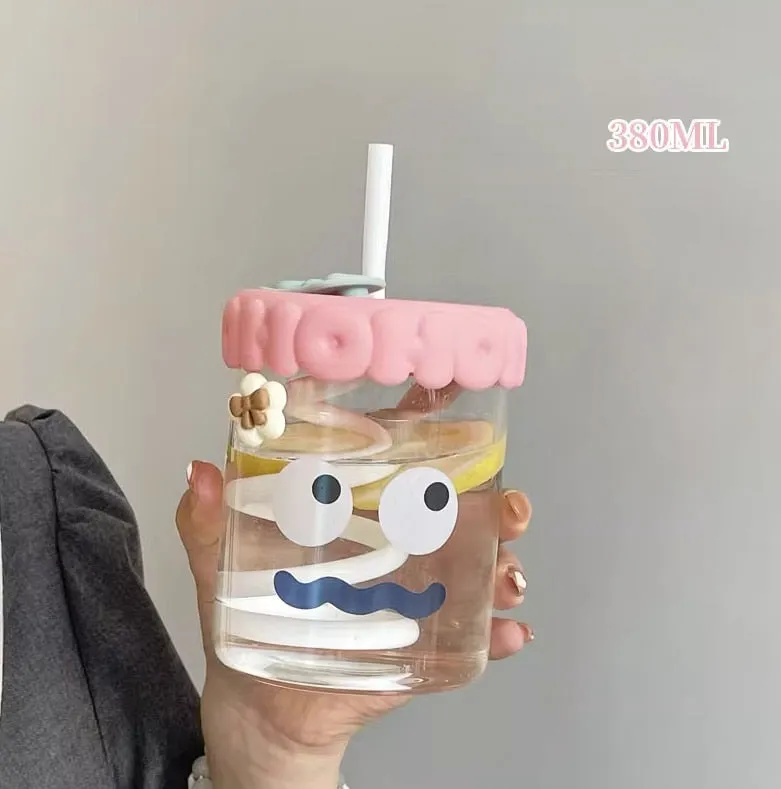 Funny Face Glass Cups