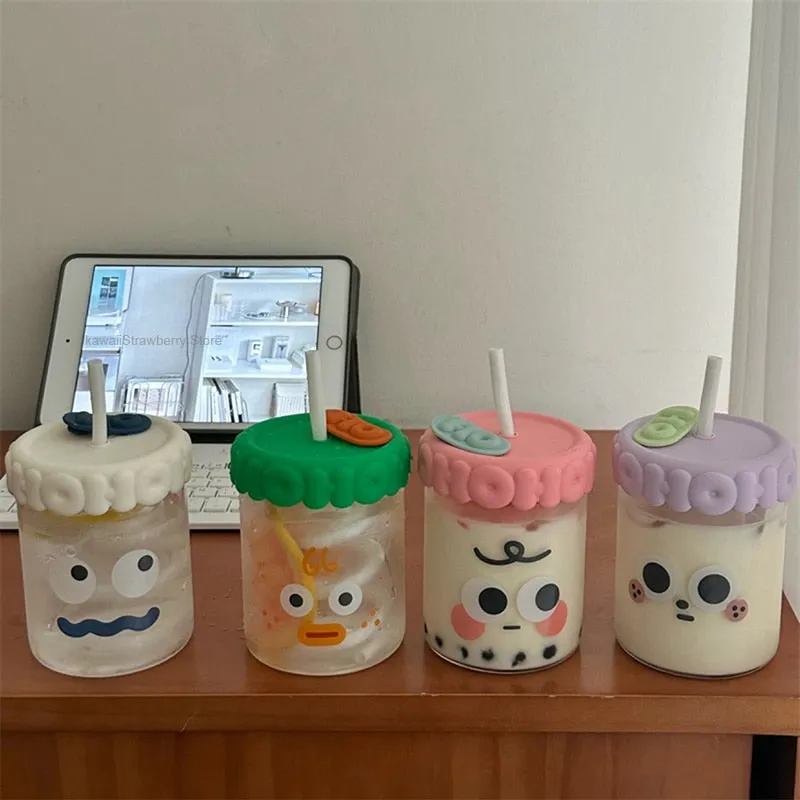 Funny Face Glass Cups