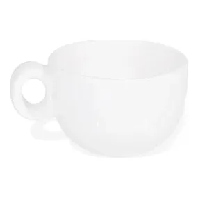 Furtino England Sphere 48cl (16.5oz) White Porcelain Cappucino Cup Big, Pack of 6