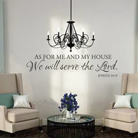 GADGETS WRAP As for Me and My House Wall Decal - Scripture Quote Vinyl Decal - Vinyl Lettering