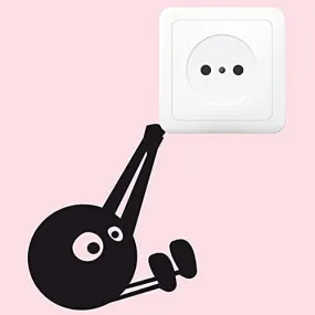 GADGETS WRAP Black Switch Sticker Vinyl Wall Decal Decoration Sticker