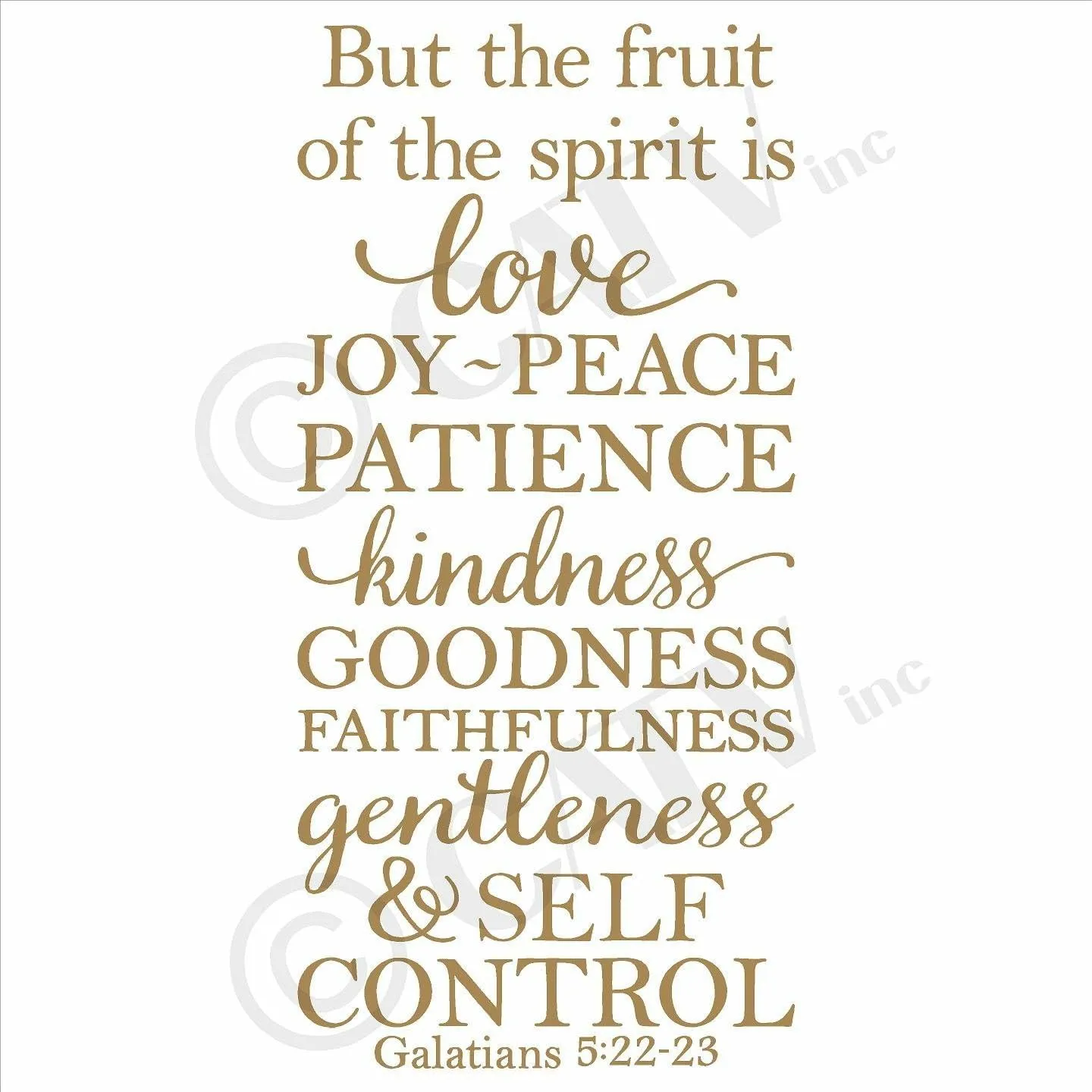 GADGETS WRAP But The Fruit of The Spirit is Love, Joy, Peace, Patience, Kindness, Goodness, Faithfulness.Galatians 5:22-23 Vinyl Lettering Wall Decal Sticker