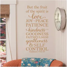 GADGETS WRAP But The Fruit of The Spirit is Love, Joy, Peace, Patience, Kindness, Goodness, Faithfulness.Galatians 5:22-23 Vinyl Lettering Wall Decal Sticker