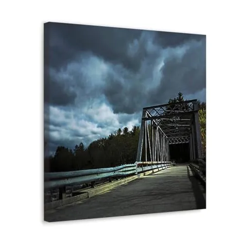 GADGETS WRAP Canvas Gallery Wrap Framed for Home Office Studio Living Room Decoration (10x10inch) - The Bridge Print