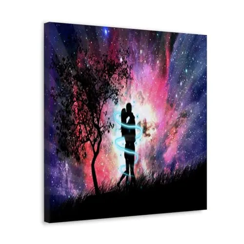 GADGETS WRAP Canvas Gallery Wrap Framed for Home Office Studio Living Room Decoration (10x10inch) - The Love