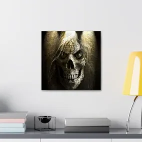 GADGETS WRAP Canvas Gallery Wrap Framed for Home Office Studio Living Room Decoration (10x10inch) - The Printed Skull