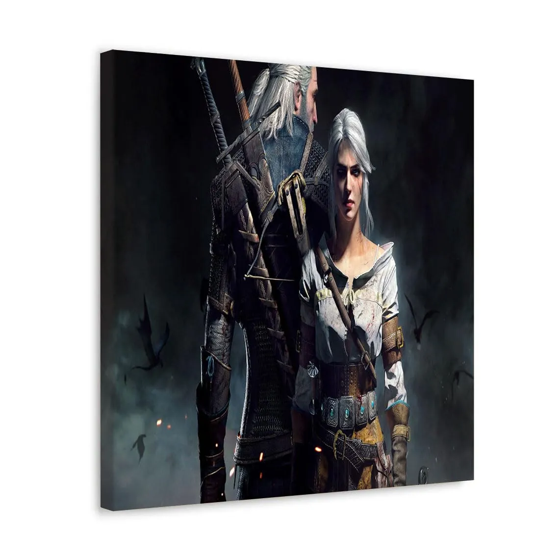 GADGETS WRAP Canvas Gallery Wrap Framed for Home Office Studio Living Room Decoration (10x10inch) - The Witcher 3 Wild Hunt