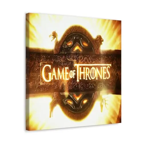 GADGETS WRAP Canvas Gallery Wrap Framed for Home Office Studio Living Room Decoration (10x10inch) - Thrones Fire