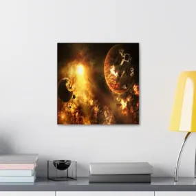 GADGETS WRAP Canvas Gallery Wrap Framed for Home Office Studio Living Room Decoration (10x10inch) - Universe Explosion