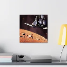 GADGETS WRAP Canvas Gallery Wrap Framed for Home Office Studio Living Room Decoration (10x10inch) - Us Mars Mission