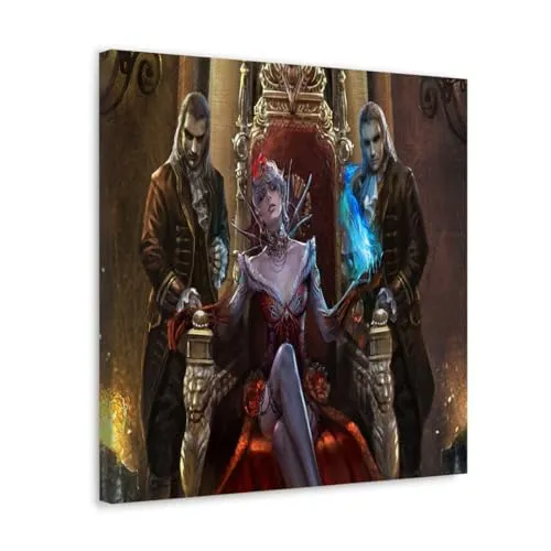 GADGETS WRAP Canvas Gallery Wrap Framed for Home Office Studio Living Room Decoration (10x10inch) - Vampire Queen