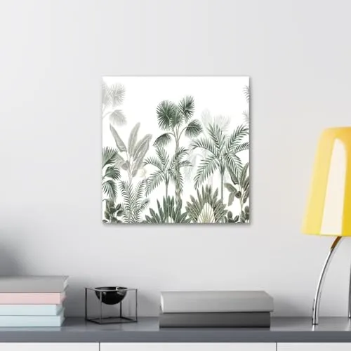 GADGETS WRAP Canvas Gallery Wrap Framed for Home Office Studio Living Room Decoration (10x10inch) - Various Tropical Tree