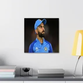 GADGETS WRAP Canvas Gallery Wrap Framed for Home Office Studio Living Room Decoration (10x10inch) - Virat Kohli Seeing