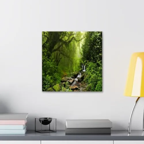 GADGETS WRAP Canvas Gallery Wrap Framed for Home Office Studio Living Room Decoration (10x10inch) - Water Stream In Deep