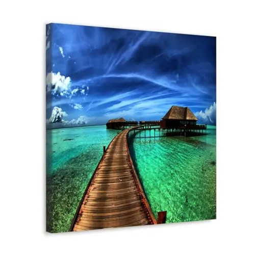 GADGETS WRAP Canvas Gallery Wrap Framed for Home Office Studio Living Room Decoration (10x10inch) - Way To Home