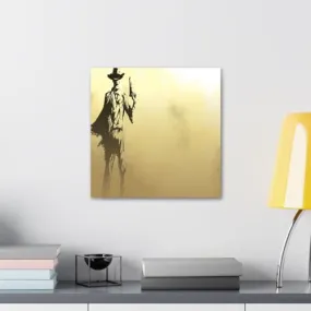 GADGETS WRAP Canvas Gallery Wrap Framed for Home Office Studio Living Room Decoration (10x10inch) - Yellow Cowboy