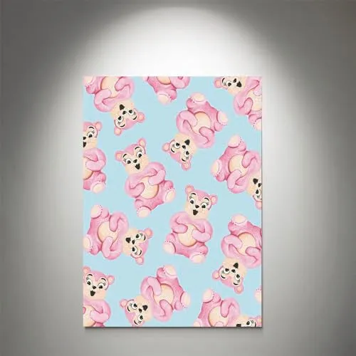 GADGETS WRAP Canvas Gallery Wrap Framed for Home Office Studio Living Room Decoration (11x14inch) - Teddy Bear Pattern