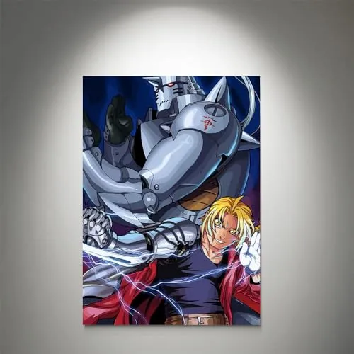 GADGETS WRAP Canvas Gallery Wrap Framed for Home Office Studio Living Room Decoration (11x17inch) - Edward Elric Alphonse Elri