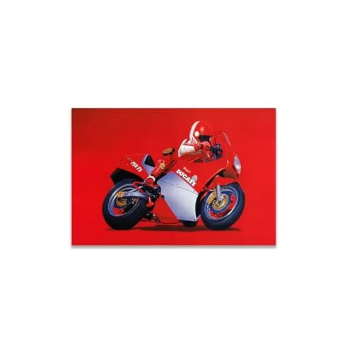 GADGETS WRAP Canvas Gallery Wrap Framed for Home Office Studio Living Room Decoration (11x9inch) - 1986 Ducati 750F1 Desmo Bike