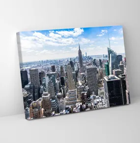 GADGETS WRAP Canvas Gallery Wrap Framed for Home Office Studio Living Room Decoration (11x9inch) - Beautiful Empire State Building, New York