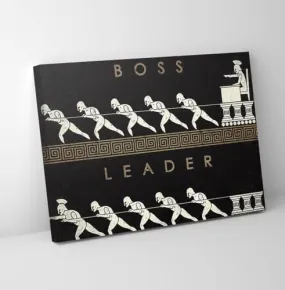 GADGETS WRAP Canvas Gallery Wrap Framed for Home Office Studio Living Room Decoration (11x9inch) - Boss Vs. Leader