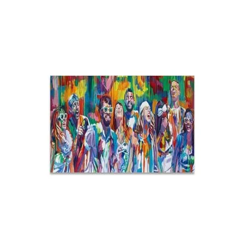 GADGETS WRAP Canvas Gallery Wrap Framed for Home Office Studio Living Room Decoration (11x9inch) - Colourful Group