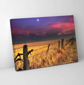 GADGETS WRAP Canvas Gallery Wrap Framed for Home Office Studio Living Room Decoration (11x9inch) - Fence