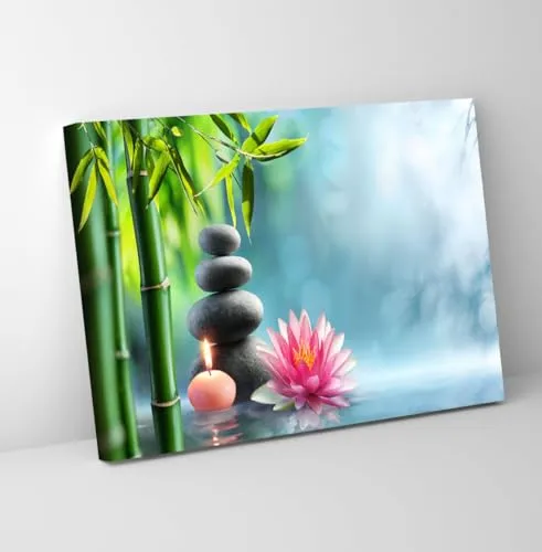 GADGETS WRAP Canvas Gallery Wrap Framed for Home Office Studio Living Room Decoration (11x9inch) - Flower Candle