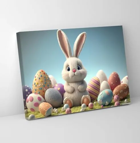 GADGETS WRAP Canvas Gallery Wrap Framed for Home Office Studio Living Room Decoration (11x9inch) - Happy Easter 7