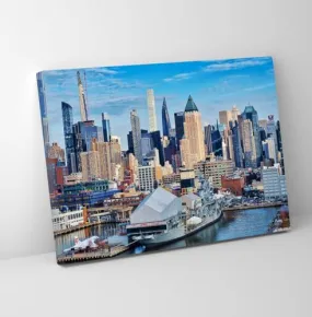 GADGETS WRAP Canvas Gallery Wrap Framed for Home Office Studio Living Room Decoration (11x9inch) - High Rises Buildings in the Newyork City