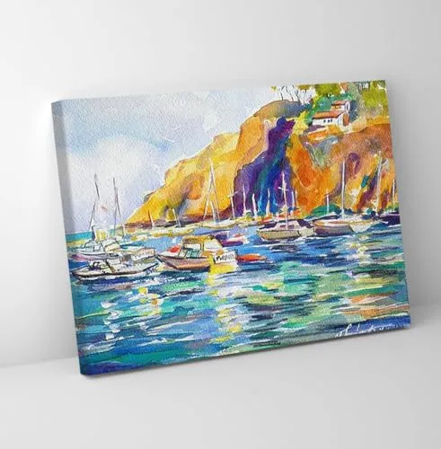 GADGETS WRAP Canvas Gallery Wrap Framed for Home Office Studio Living Room Decoration (11x9inch) - Marina At Catalina