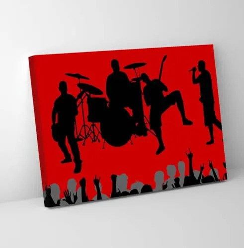 GADGETS WRAP Canvas Gallery Wrap Framed for Home Office Studio Living Room Decoration (11x9inch) - Musical Programme