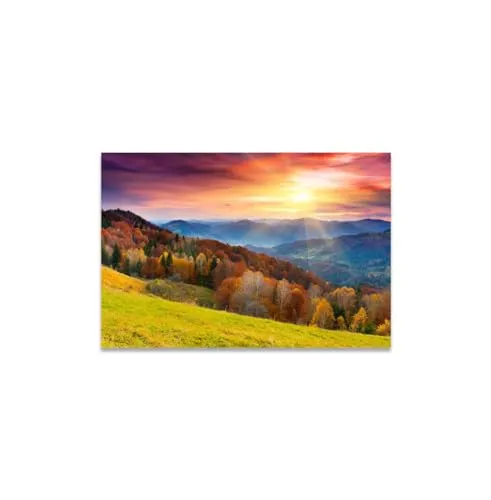 GADGETS WRAP Canvas Gallery Wrap Framed for Home Office Studio Living Room Decoration (11x9inch) - Nature Sunset Scenery