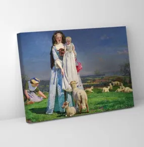 GADGETS WRAP Canvas Gallery Wrap Framed for Home Office Studio Living Room Decoration (11x9inch) - Pretty Baa Lambs